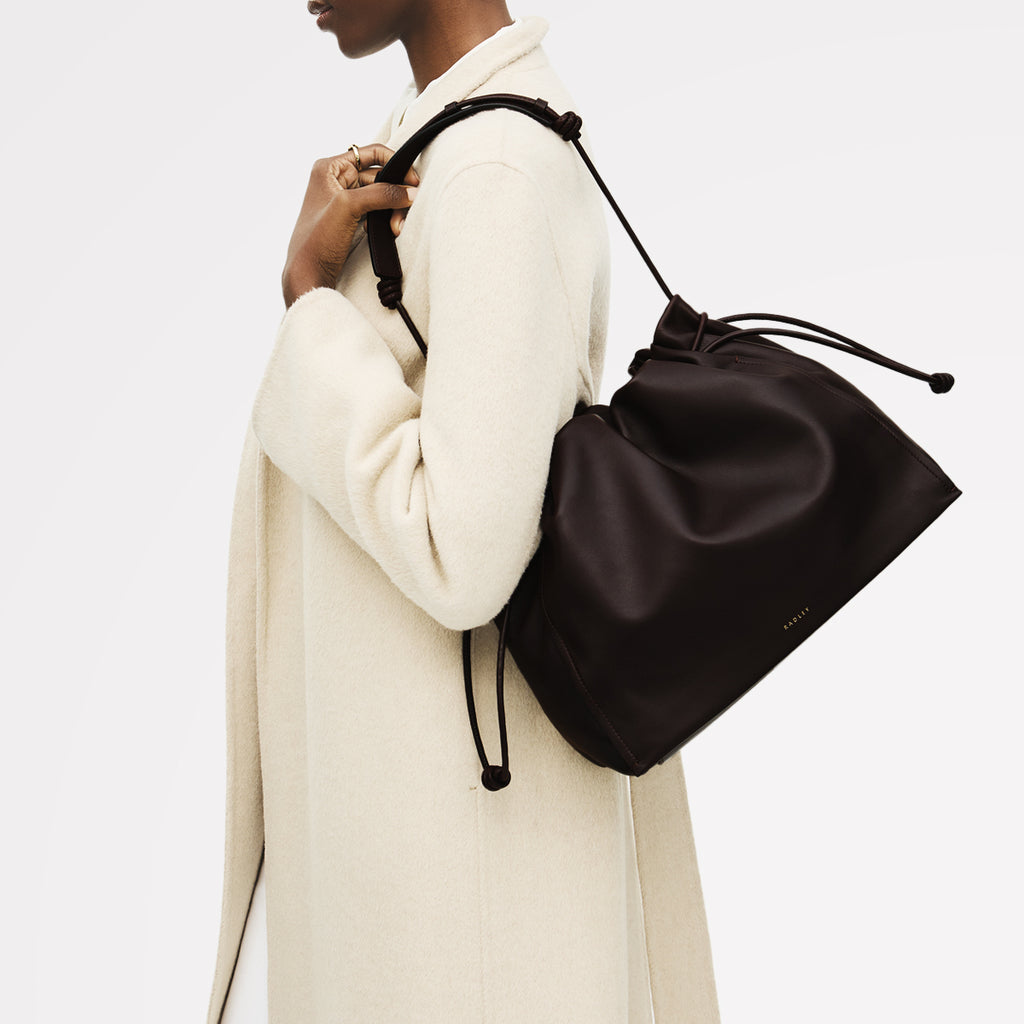 The Roxburgh Large Drawstring Shoulder Dark Oak - 113067