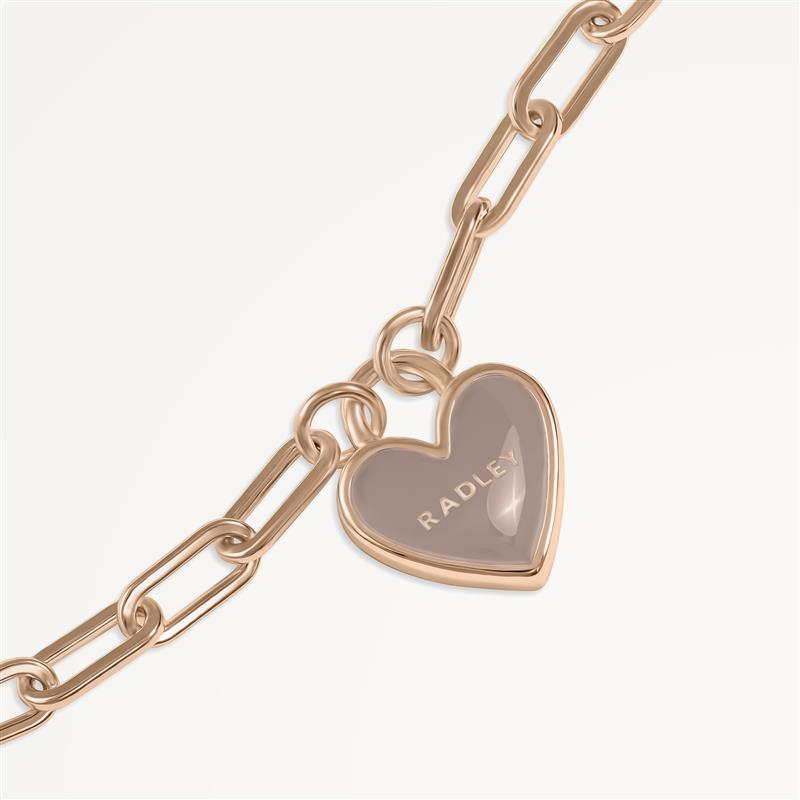 SELSEY STREET - COLOUR HEART CHARM BRACELET PINK - RYJ3528S