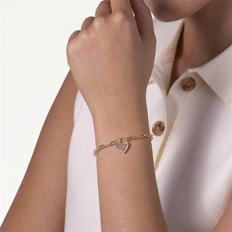 SELSEY STREET - COLOUR HEART CHARM BRACELET PINK - RYJ3528S