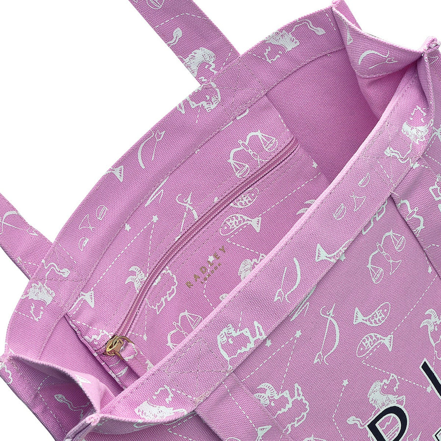 Radley Astrology Fabric Medium Open Top Tote in Sugar Pink - C8938679