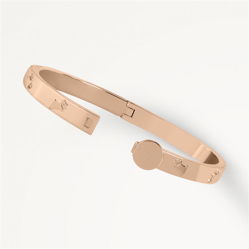 Cuba Street Etched Bangle Rose Gold - RYJ3204S