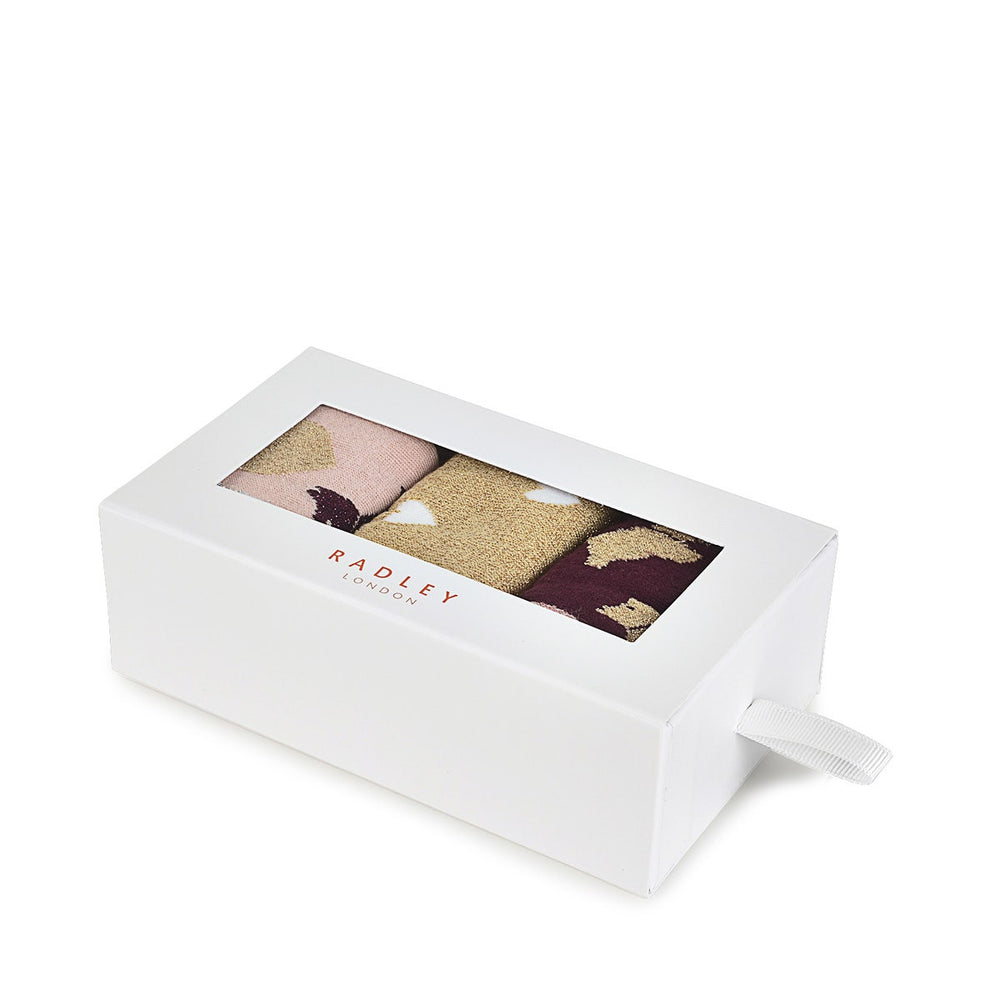 I Love Radley Sock Set in Prairie Pink - G8449688