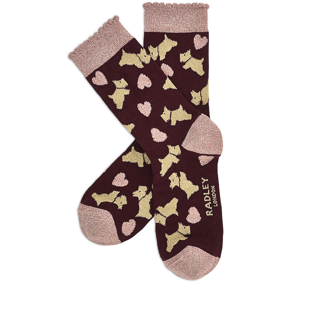 I Love Radley Sock Set in Prairie Pink - G8449688