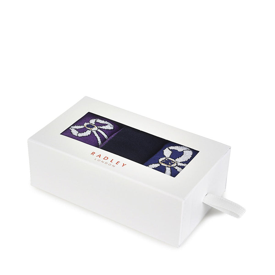 Radley Bow Sock Set in Amethyst - G8450520