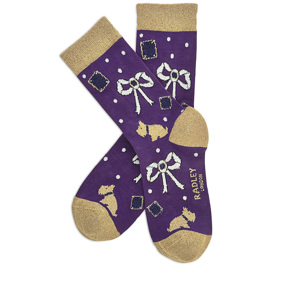 Radley Bow Sock Set in Amethyst - G8450520
