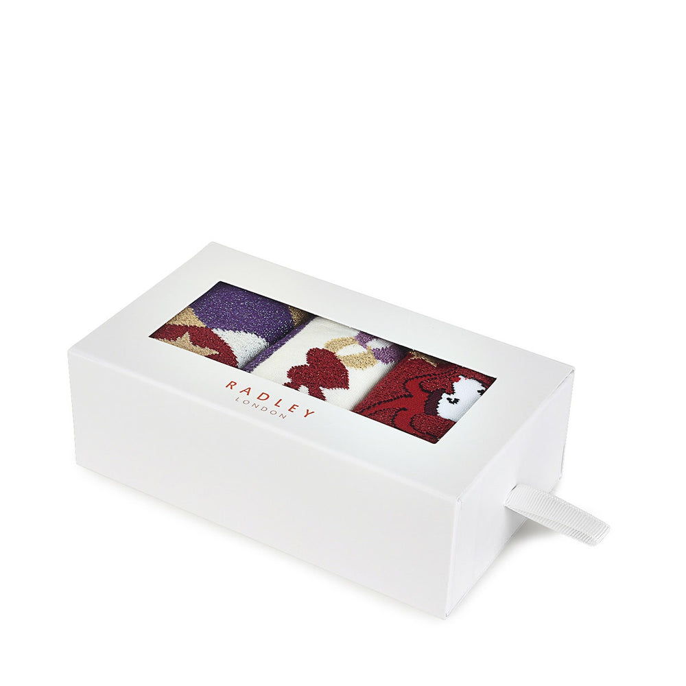 It's Party Time Sock Set in Poinsettia - G8451628