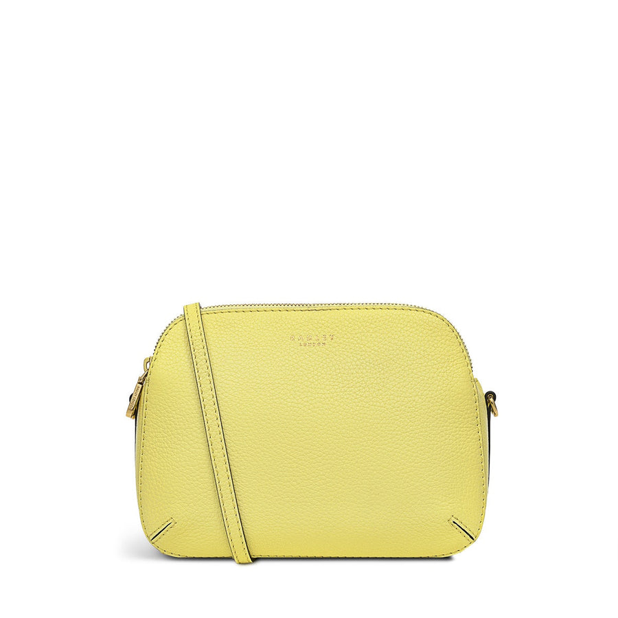Dukes Place Leather Medium Ziptop Crossbody Bag in Panna Cotta - H1247745