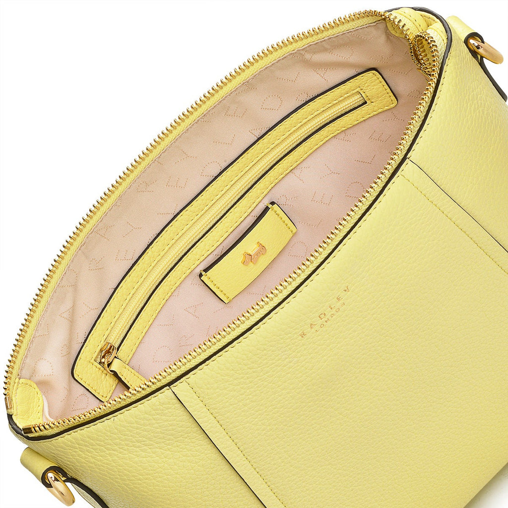 Wood Street 2.0 Leather Medium Ziptop Crossbody Bag in Panna Cotta - H1250745