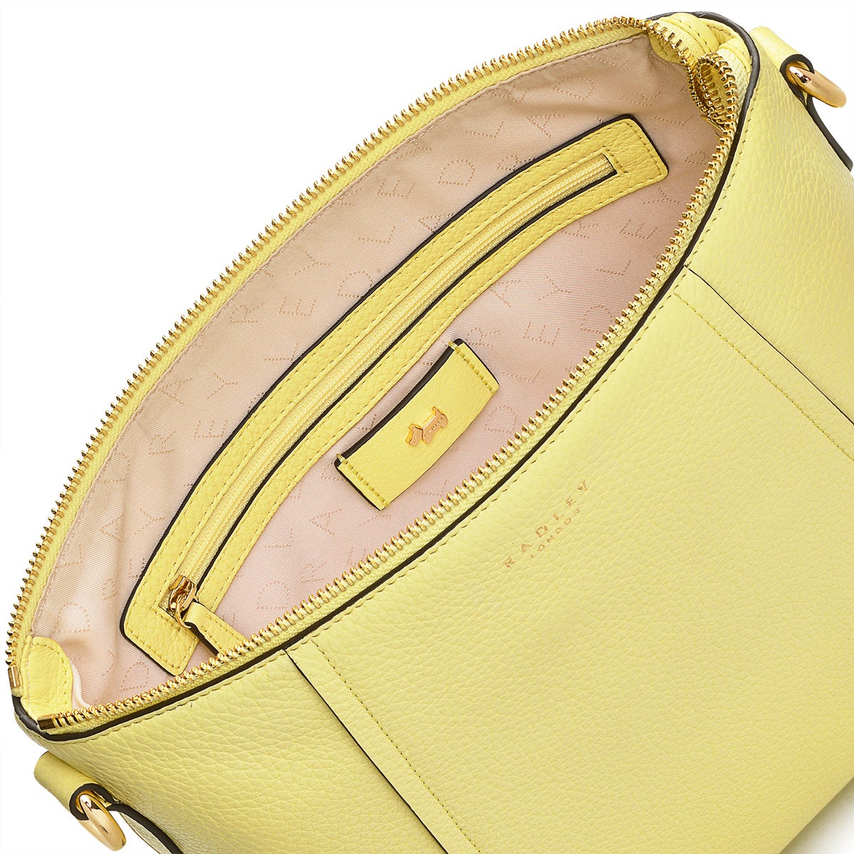 Wood Street 2.0 Leather Medium Ziptop Crossbody Bag in Panna Cotta - H1250745