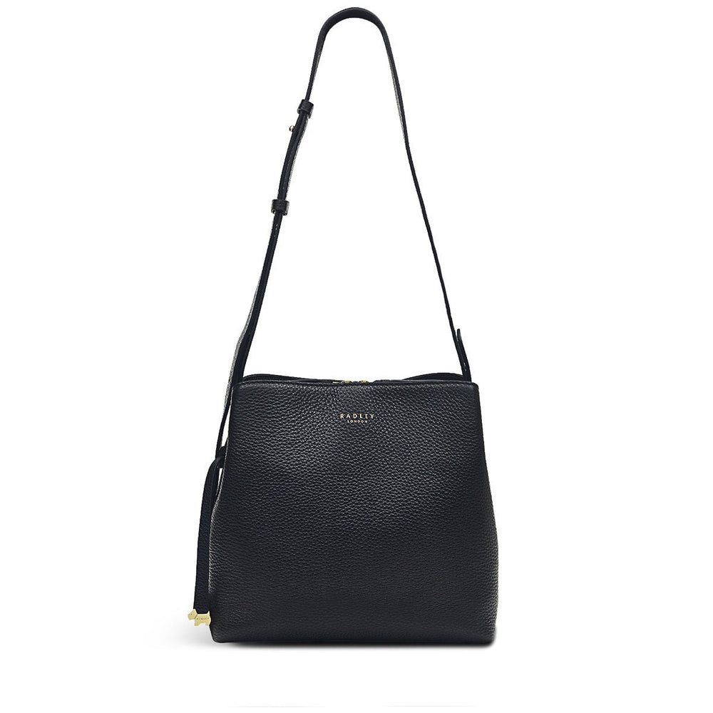 Dukes Place Leather Medium Compartment Crossbody Bag in Black - H1556001