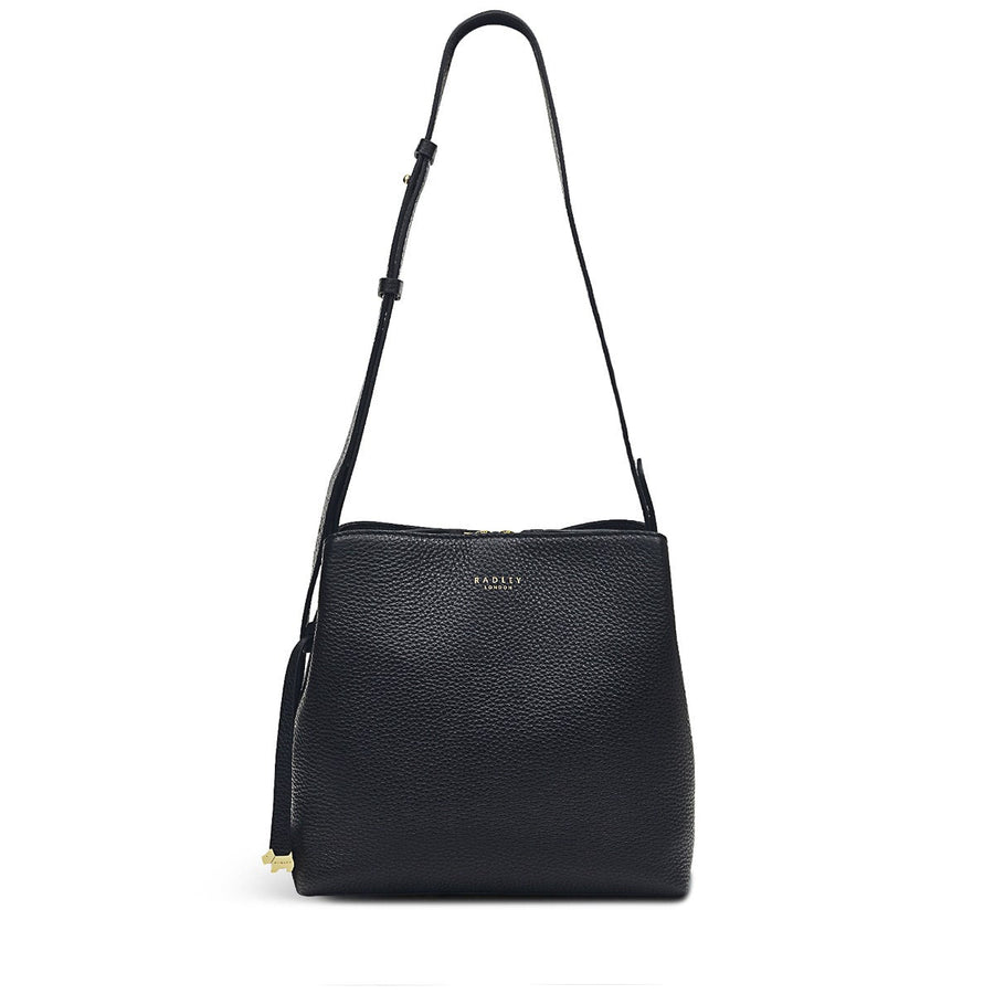 Dukes Place Leather Medium Compartment Crossbody Bag in Black - H1556001