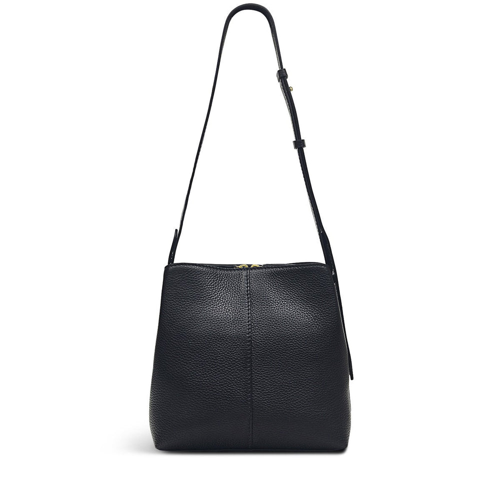 Dukes Place Leather Medium Compartment Crossbody Bag in Black - H1556001