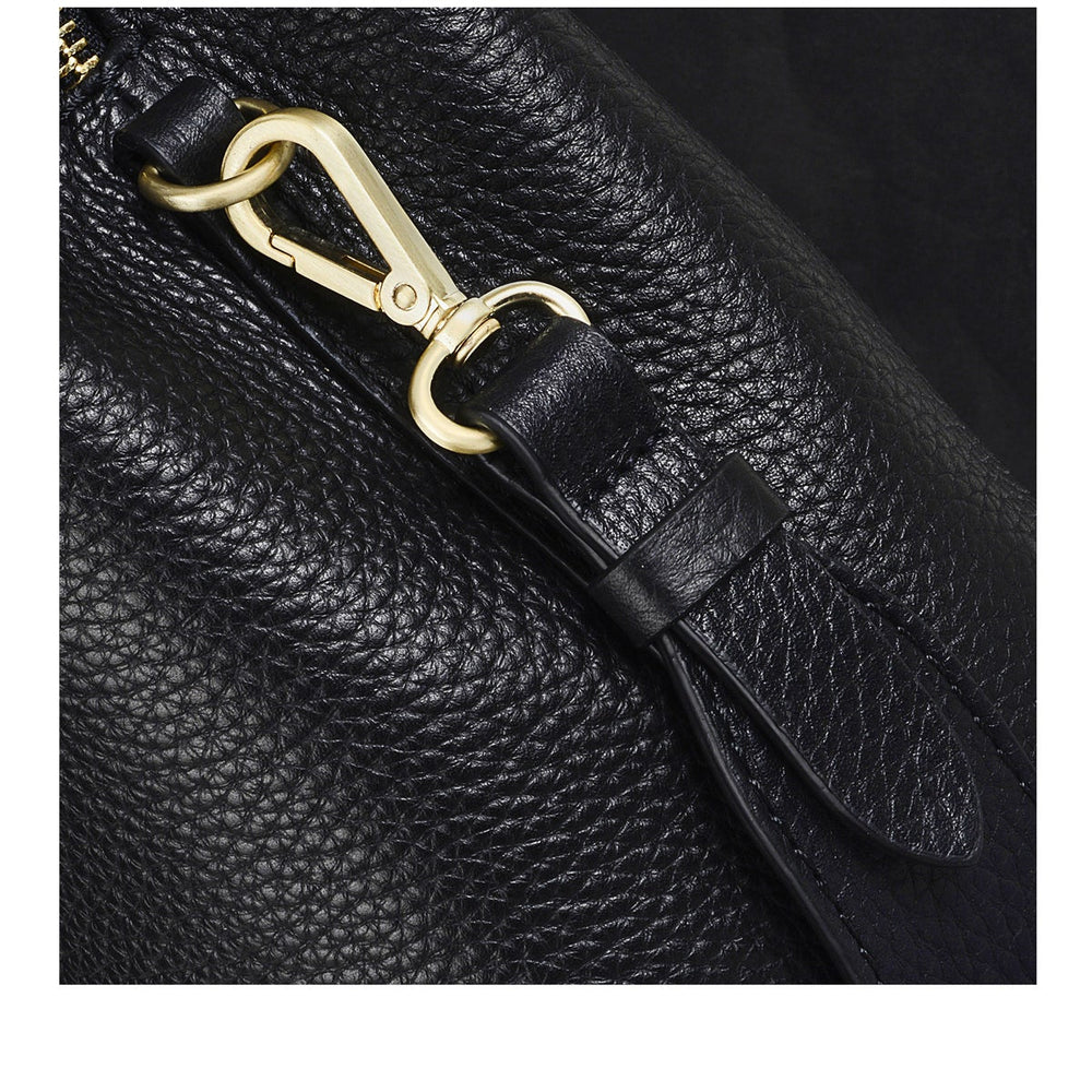 Dukes Place Leather Medium Compartment Crossbody Bag in Black - H1556001