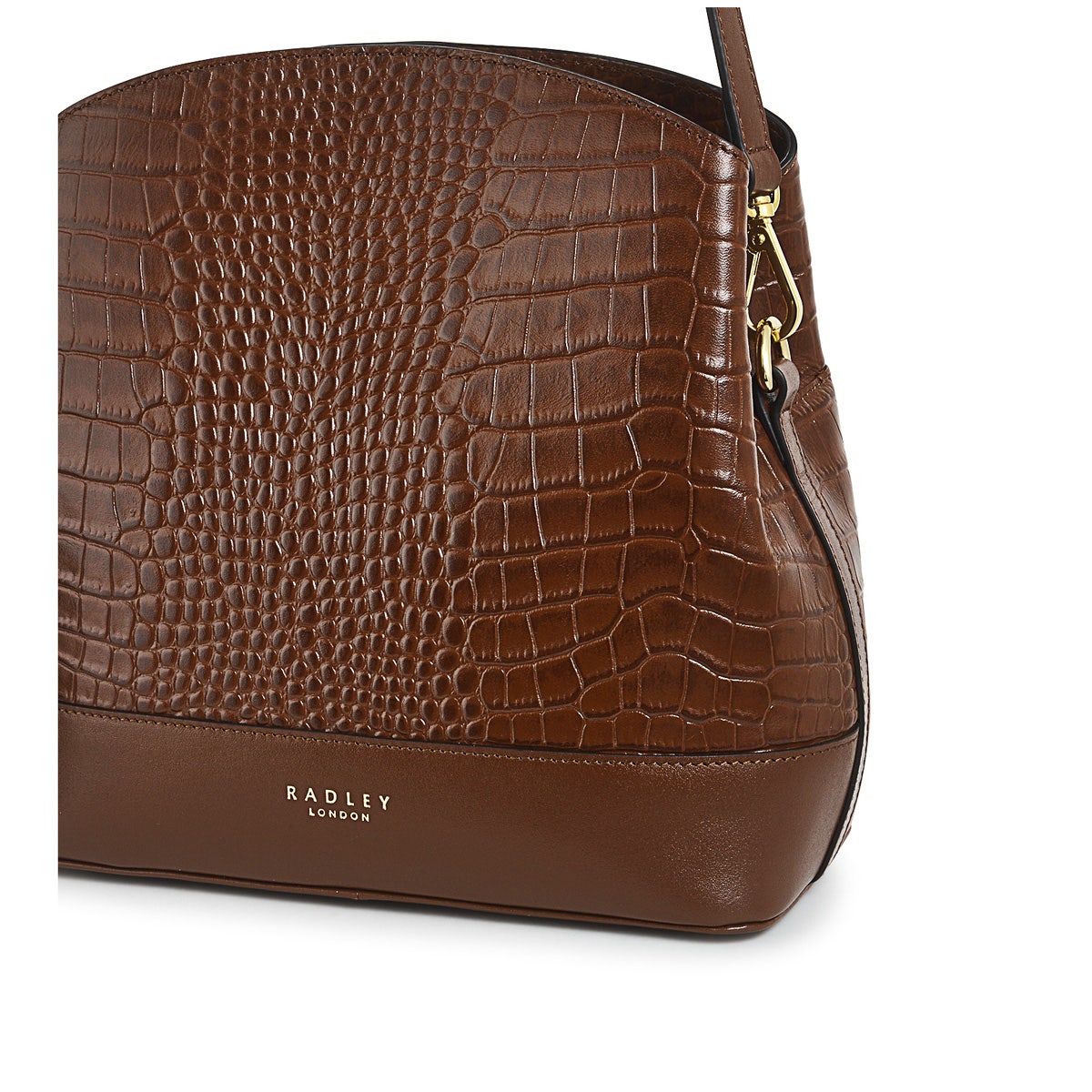 Arrow Road Leather Medium Ziptop Crossbody Bag in Tortoise - H1699205