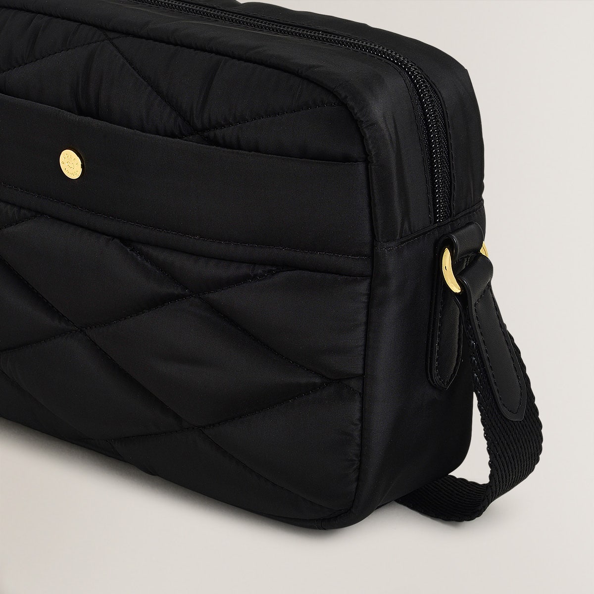 Haymarket Lane Leather Small Ziptop Crossbody Bag in Black - H1788001