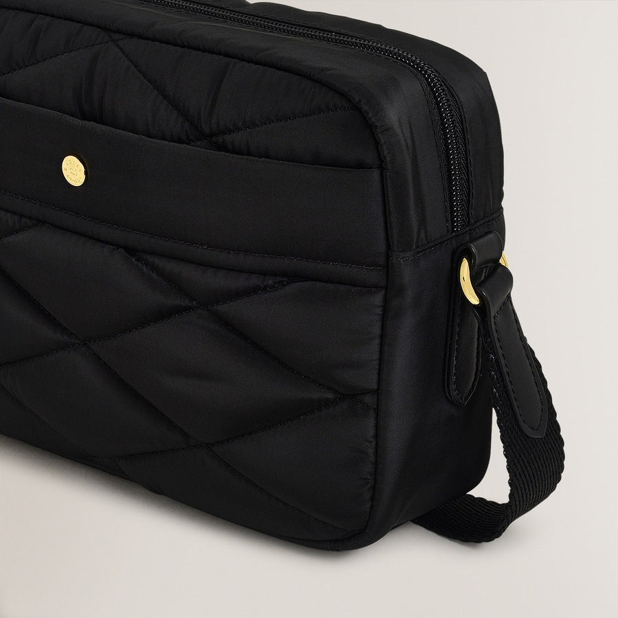 Haymarket Lane Leather Small Ziptop Crossbody Bag in Black - H1788001