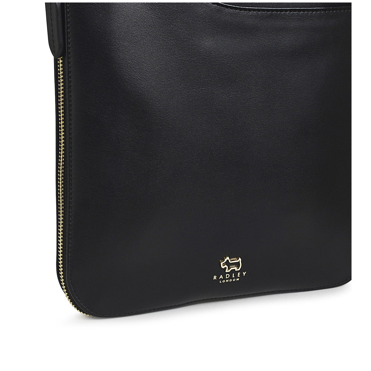 Pockets Leather Medium Zip Around Crossbody Bag in Black - H1859001