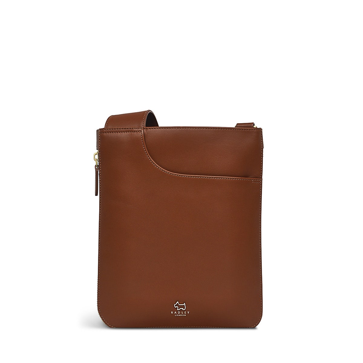 Pockets Leather Medium Zip Around Cross Body Bag Bag in Tortoise - H1761205