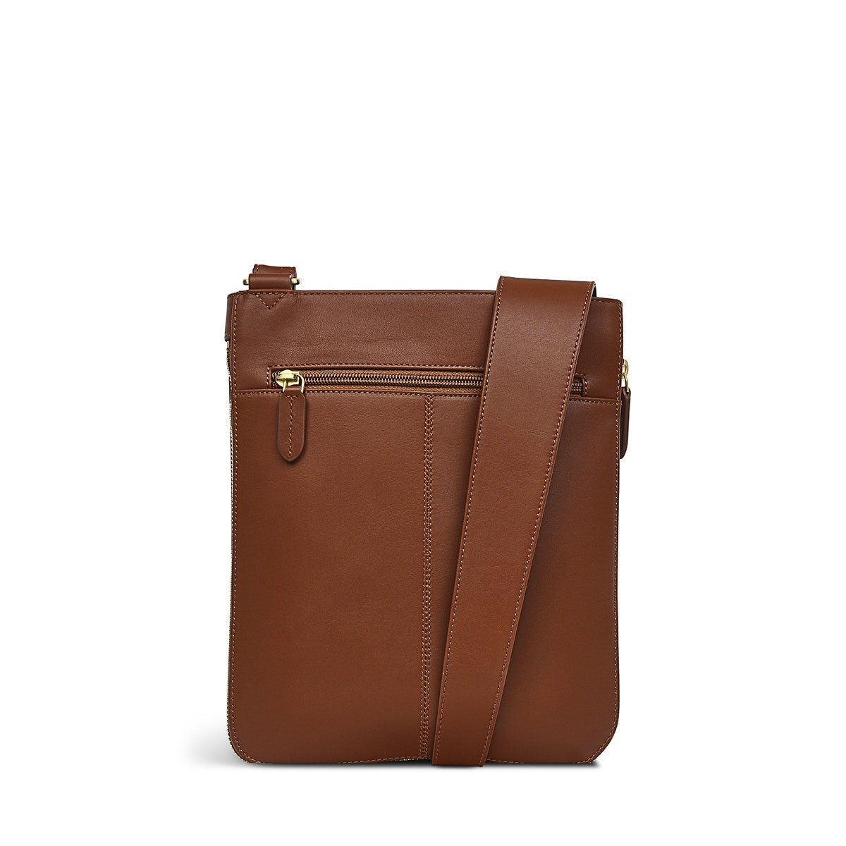 Pockets Leather Medium Zip Around Cross Body Bag Bag in Tortoise - H1761205