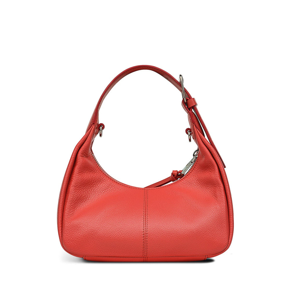 Earl Street Leather Small Ziptop Grab Bag in Lava - H1997625
