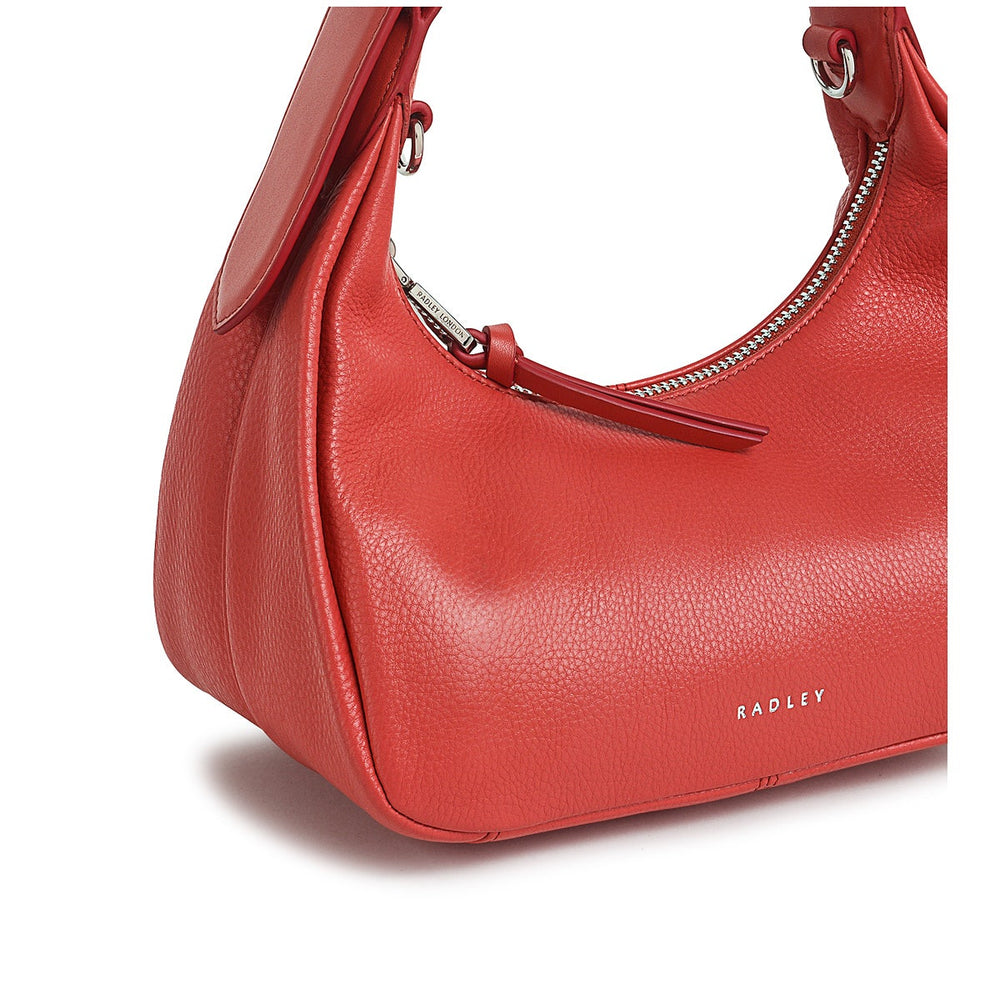 Earl Street Leather Small Ziptop Grab Bag in Lava - H1997625
