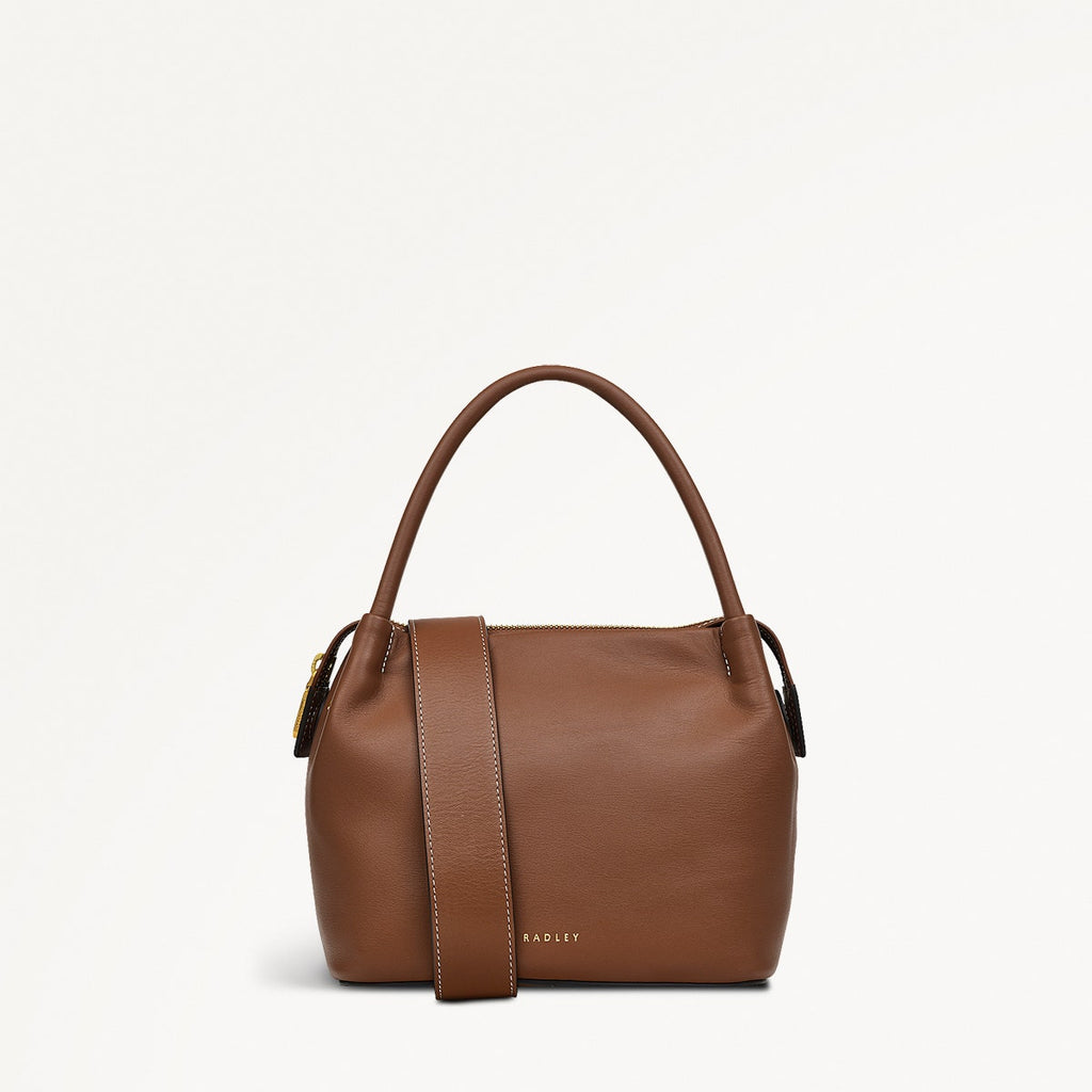 Ivydale Road Leather Small Ziptop Crossbody Bag in Saddle - H2008211