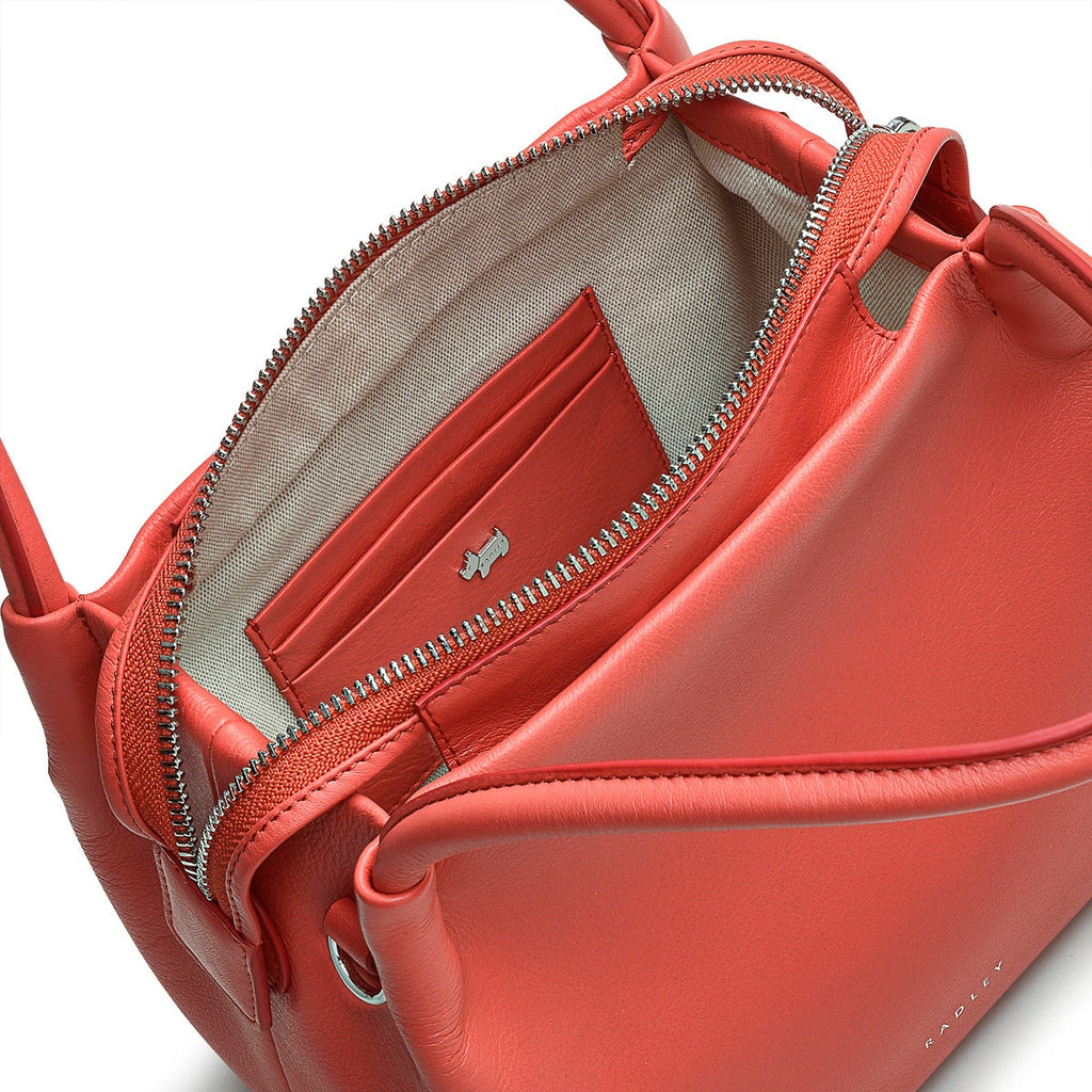 Ivydale Road Leather Small Ziptop Crossbody Bag in Lava - H2010625