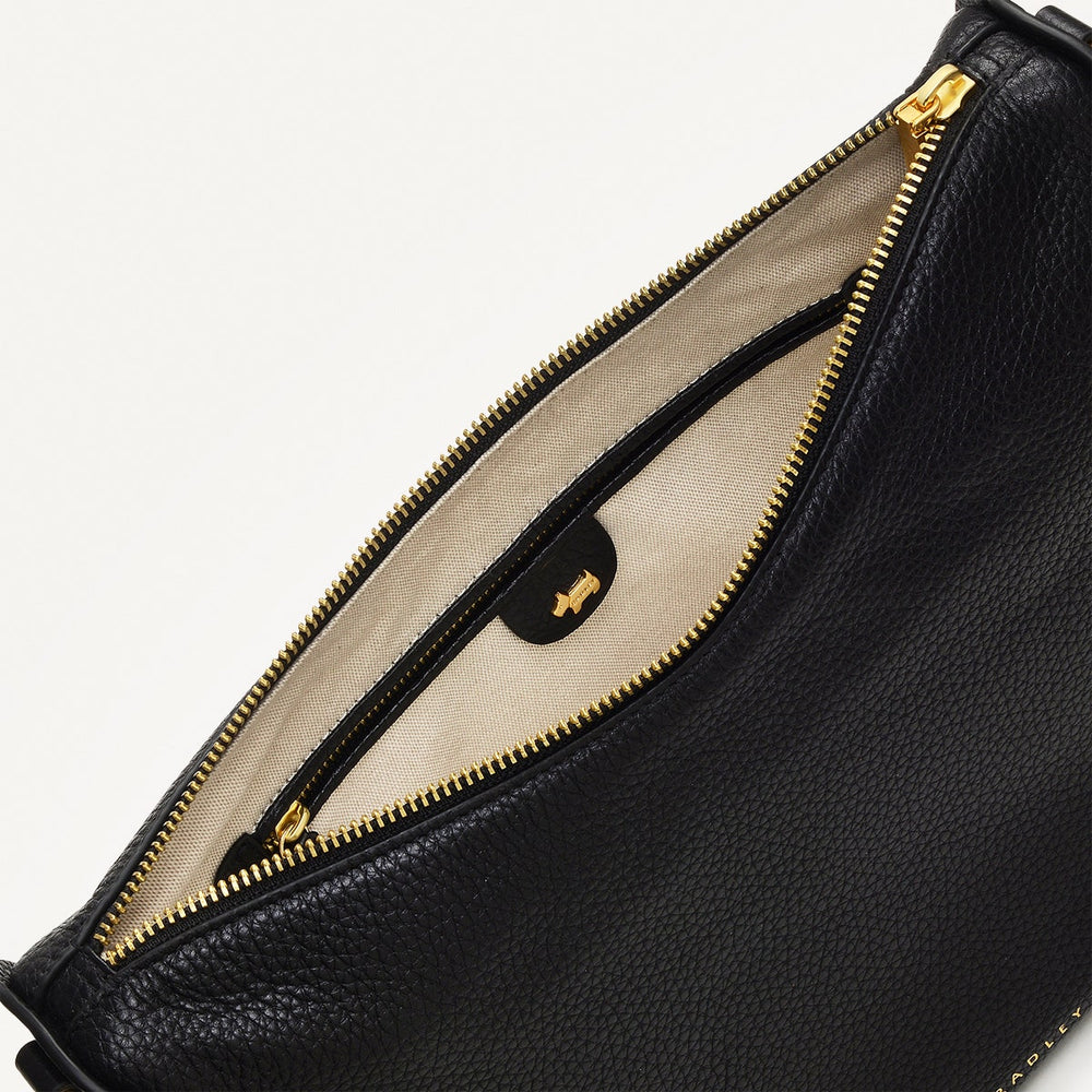 Oak Street Medium Ziptop Cross Body Black - H2015001