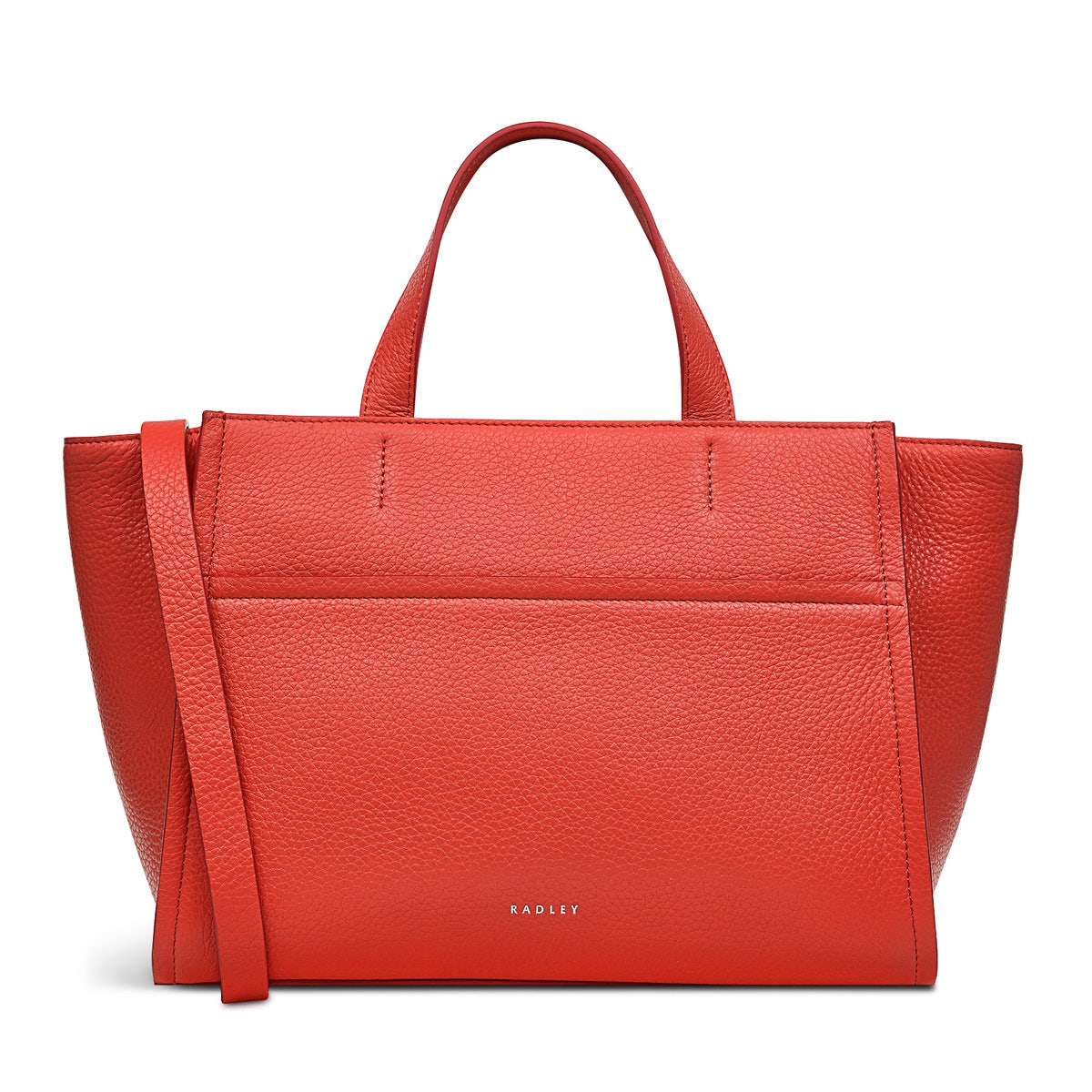 Oak Street Leather Medium Ziptop Grab Bag in Lava - H2020625