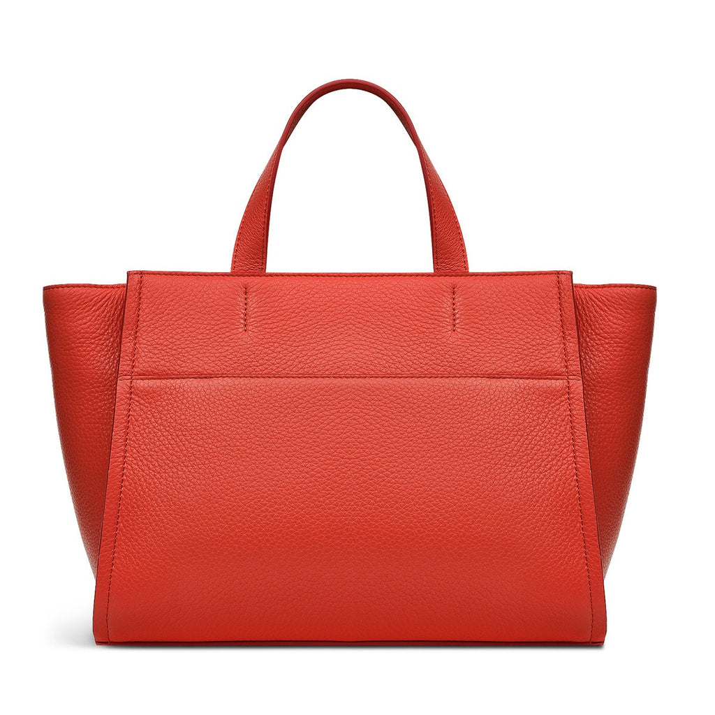 Oak Street Leather Medium Ziptop Grab Bag in Lava - H2020625