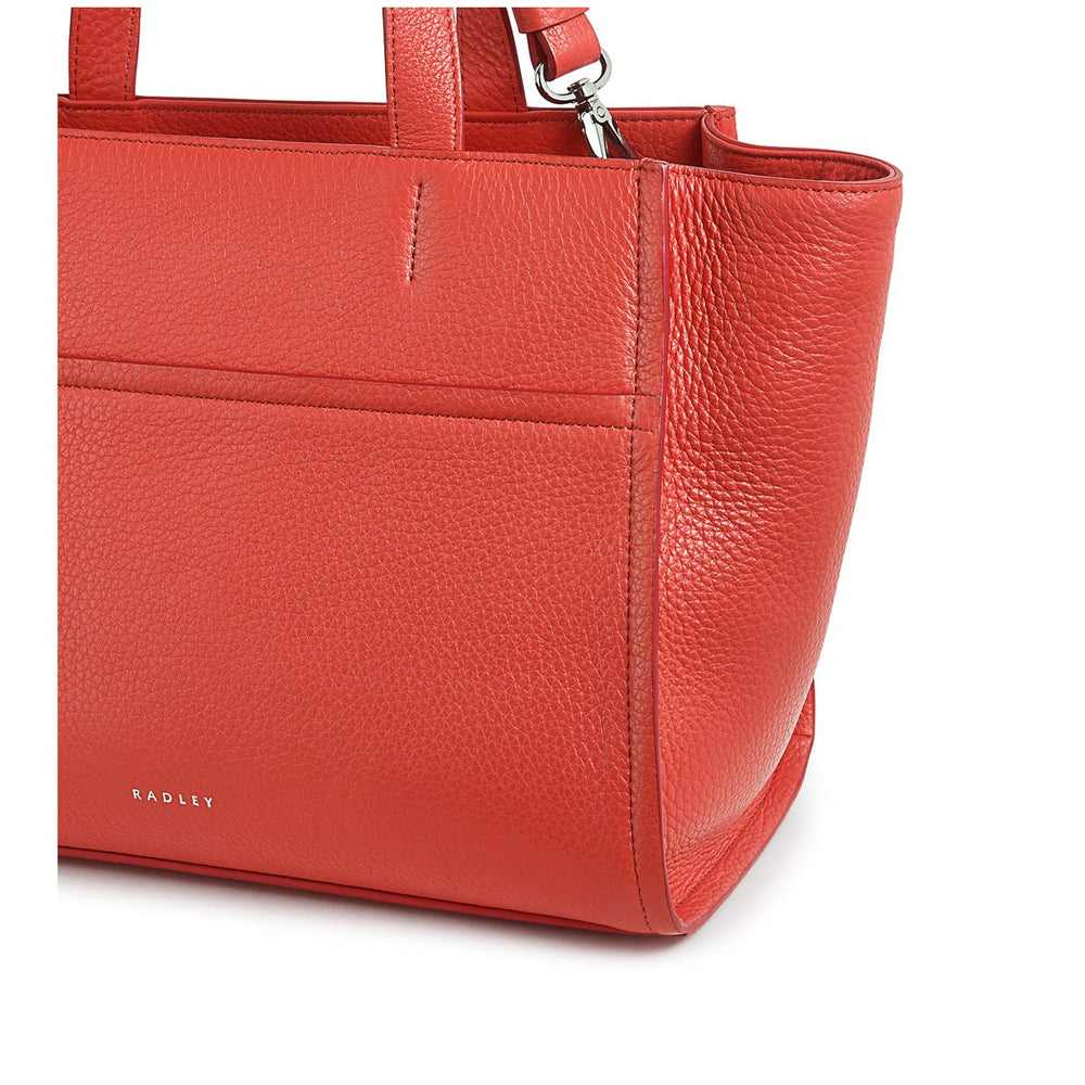 Oak Street Leather Medium Ziptop Grab Bag in Lava - H2020625