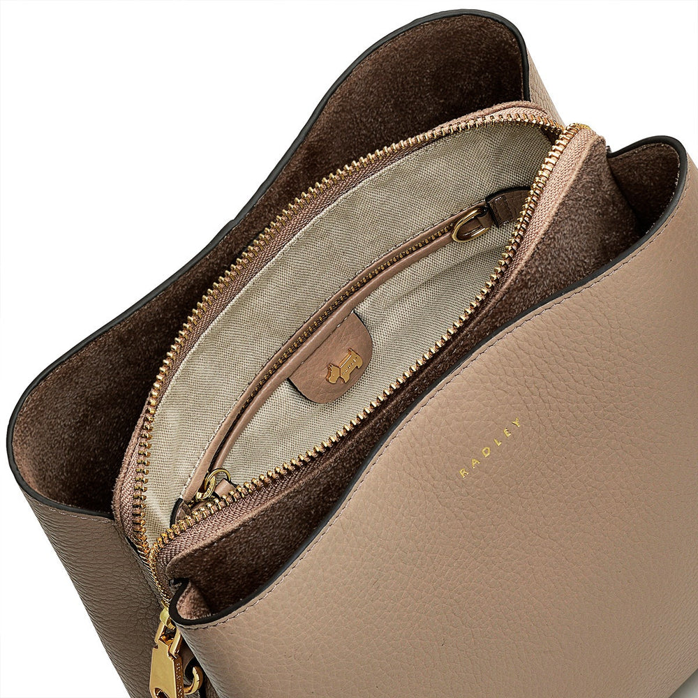 Dukes Place Leather Medium Compartment Crossbody Bag in Silt - H2032266
