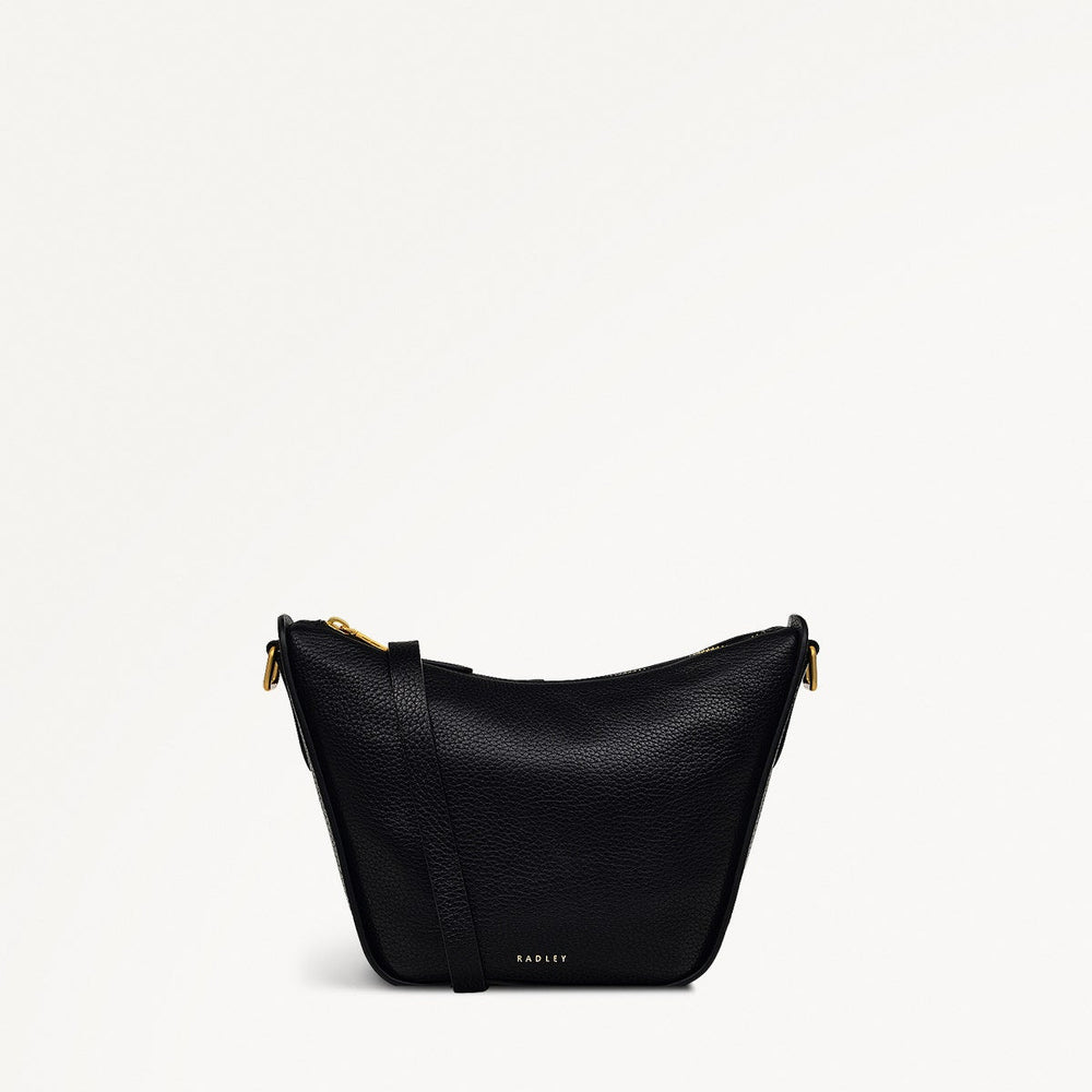 Oak Street Leather Small Ziptop Crossbody Bag in Black - H2065001