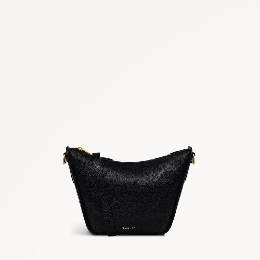 Oak Street Leather Small Ziptop Crossbody Bag in Black - H2065001
