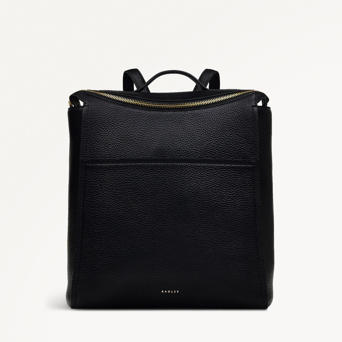 Oak Street Leather Medium Ziptop Backpack in Black - H2066001