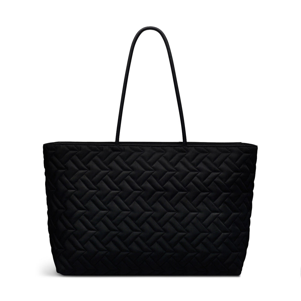 Holland Park Fabric Large Ziptop Tote Bag in Black - H2070001