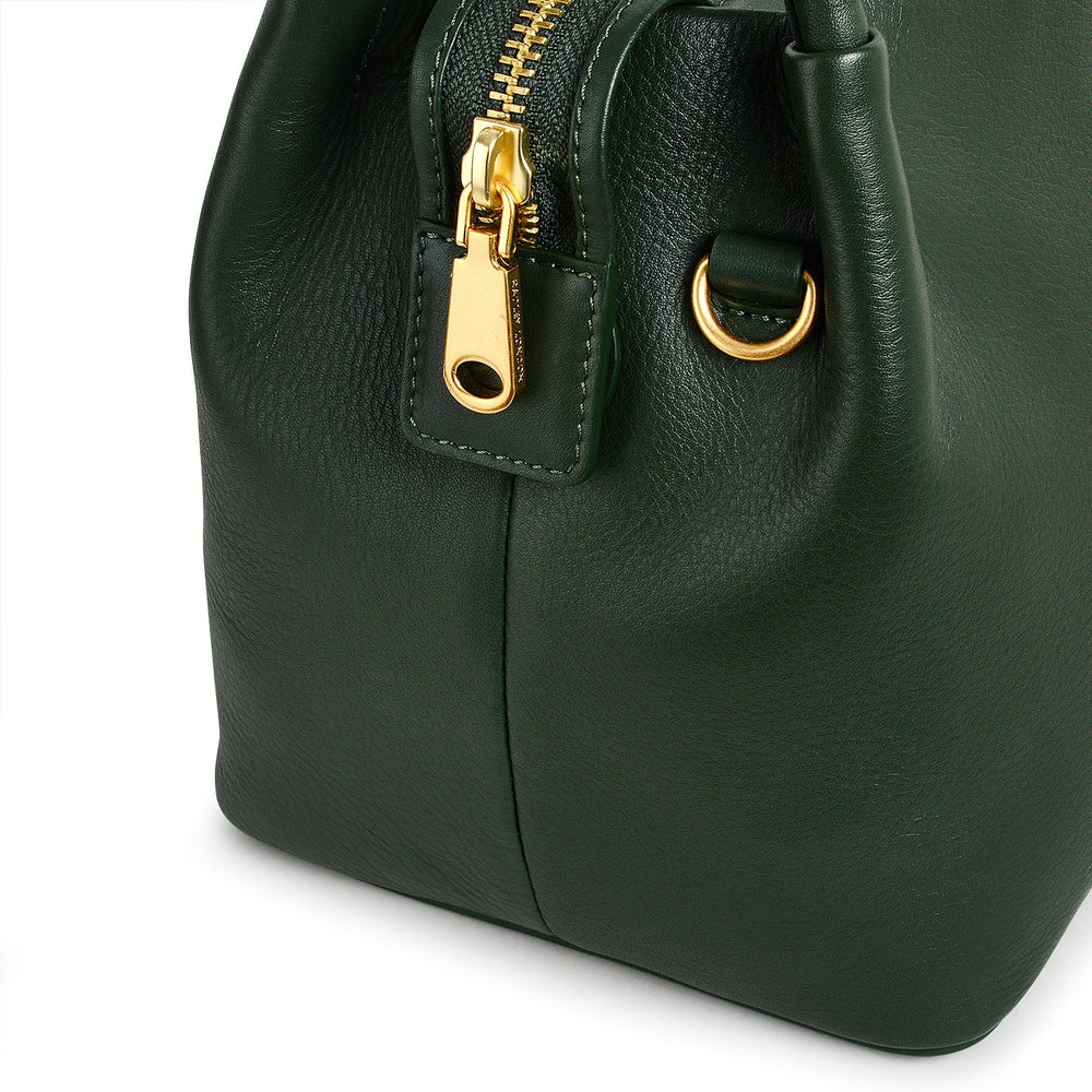 Ivydale Road Leather Small Ziptop Crossbody Bag in Racing Green - H2098302