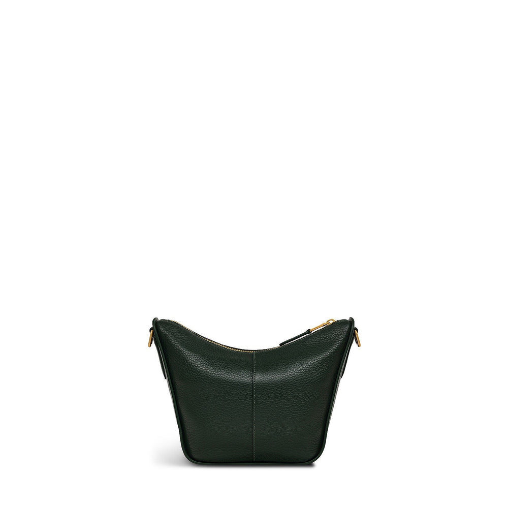Oak Street Leather Small Ziptop Crossbody Bag in Racing Green - H2108302