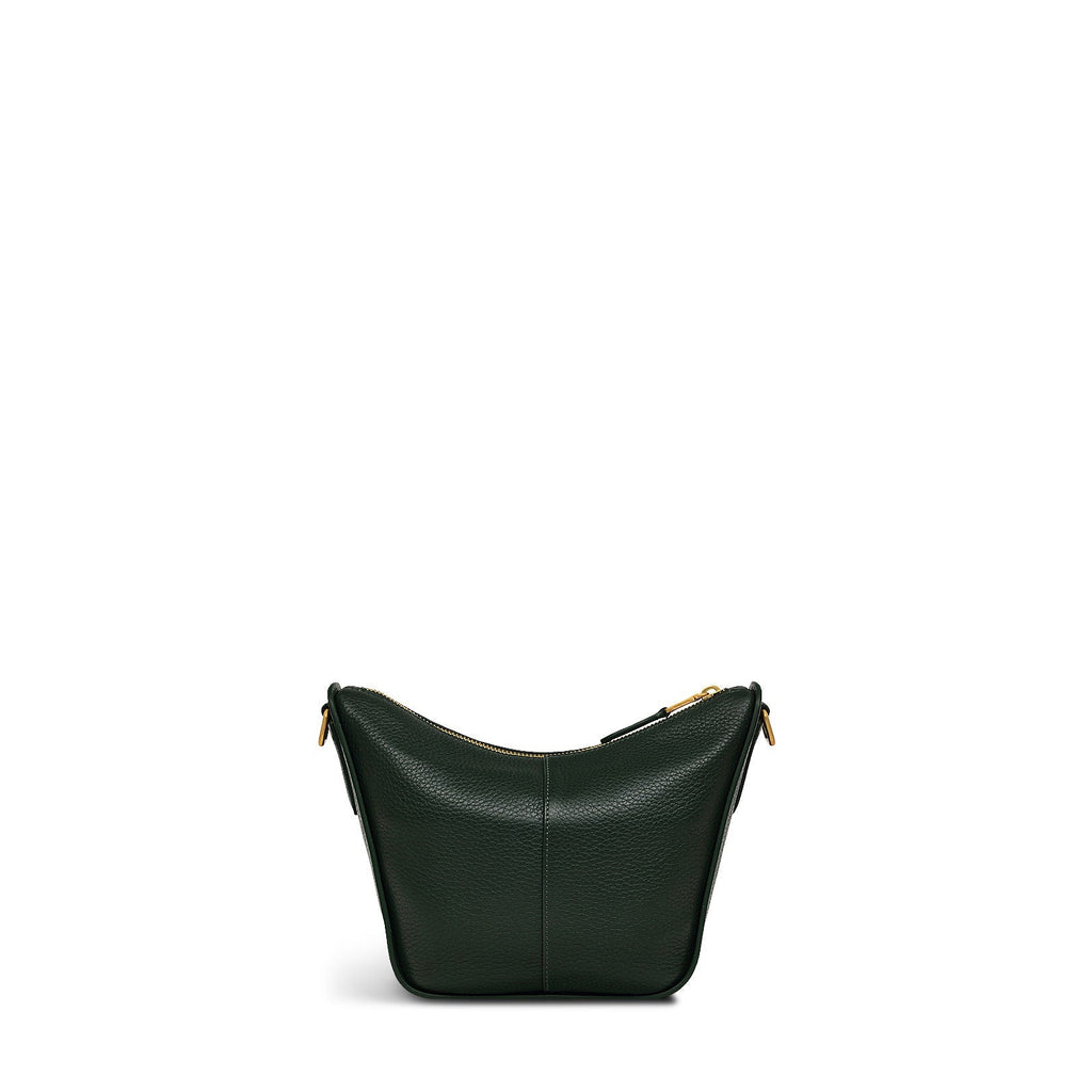 Oak Street Leather Small Ziptop Crossbody Bag in Racing Green - H2108302