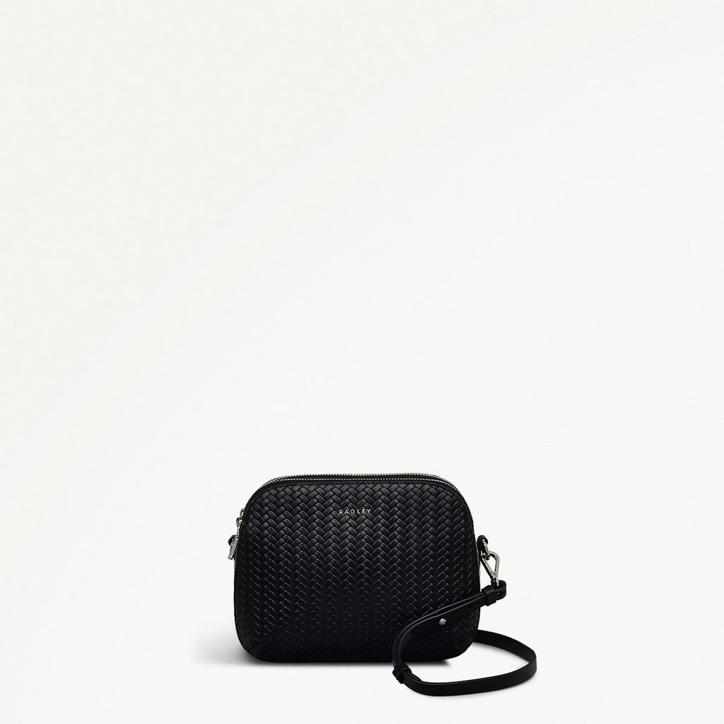 Dukes Place Leather Medium Ziptop Crossbody Bag in Black - H2122001