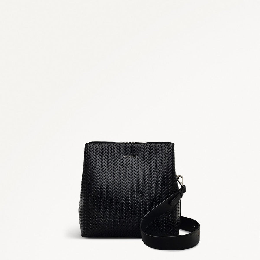 Dukes Place - Weave Medium Compartment Crossbody Black - H2125001