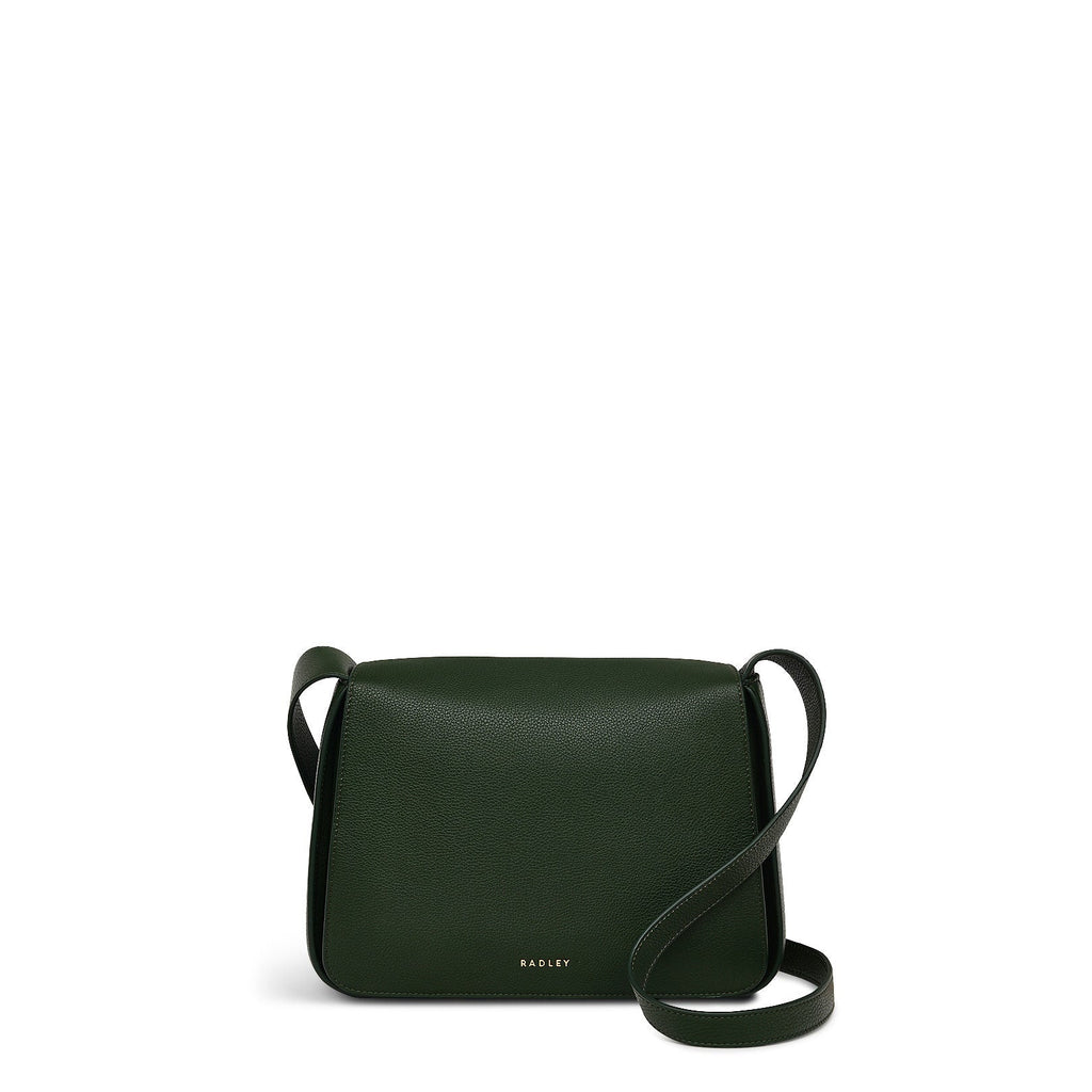 Westwell Lane Leather Medium Flapover Crossbody Bag in Racing Green - H2136302
