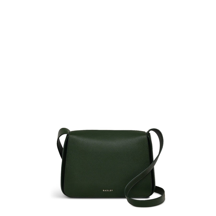 Westwell Lane Leather Medium Flapover Crossbody Bag in Racing Green - H2136302