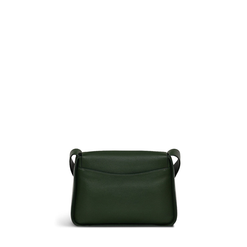 Westwell Lane Leather Medium Flapover Crossbody Bag in Racing Green - H2136302
