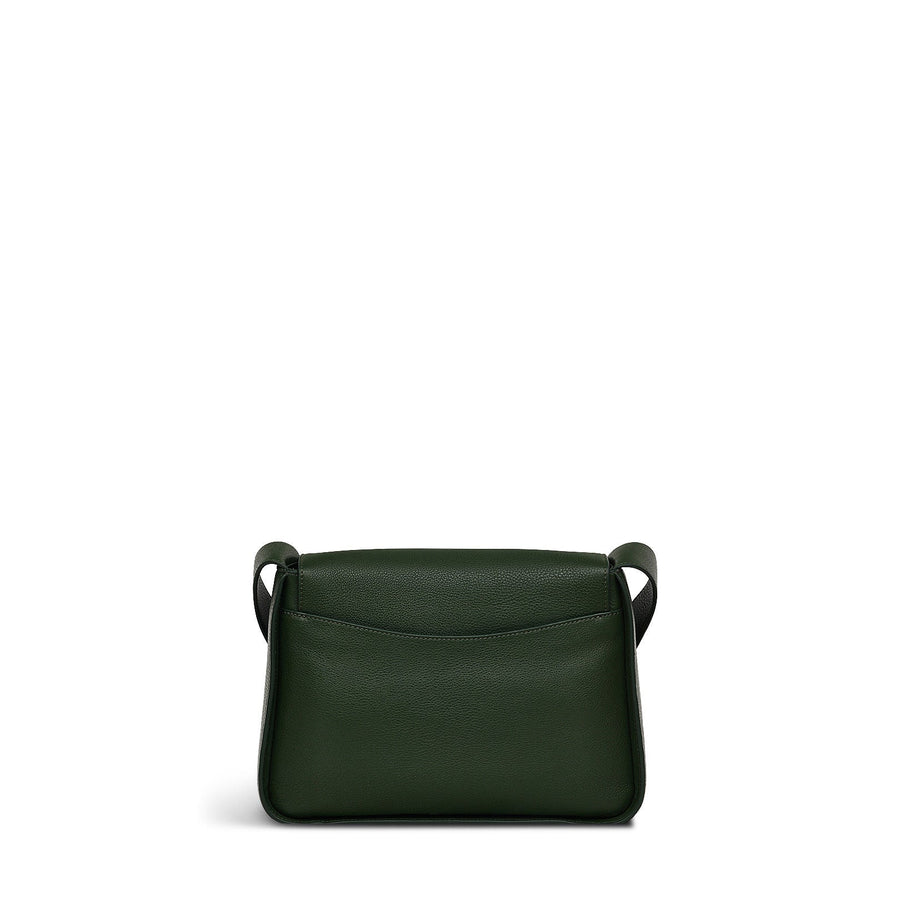Westwell Lane Leather Medium Flapover Crossbody Bag in Racing Green - H2136302