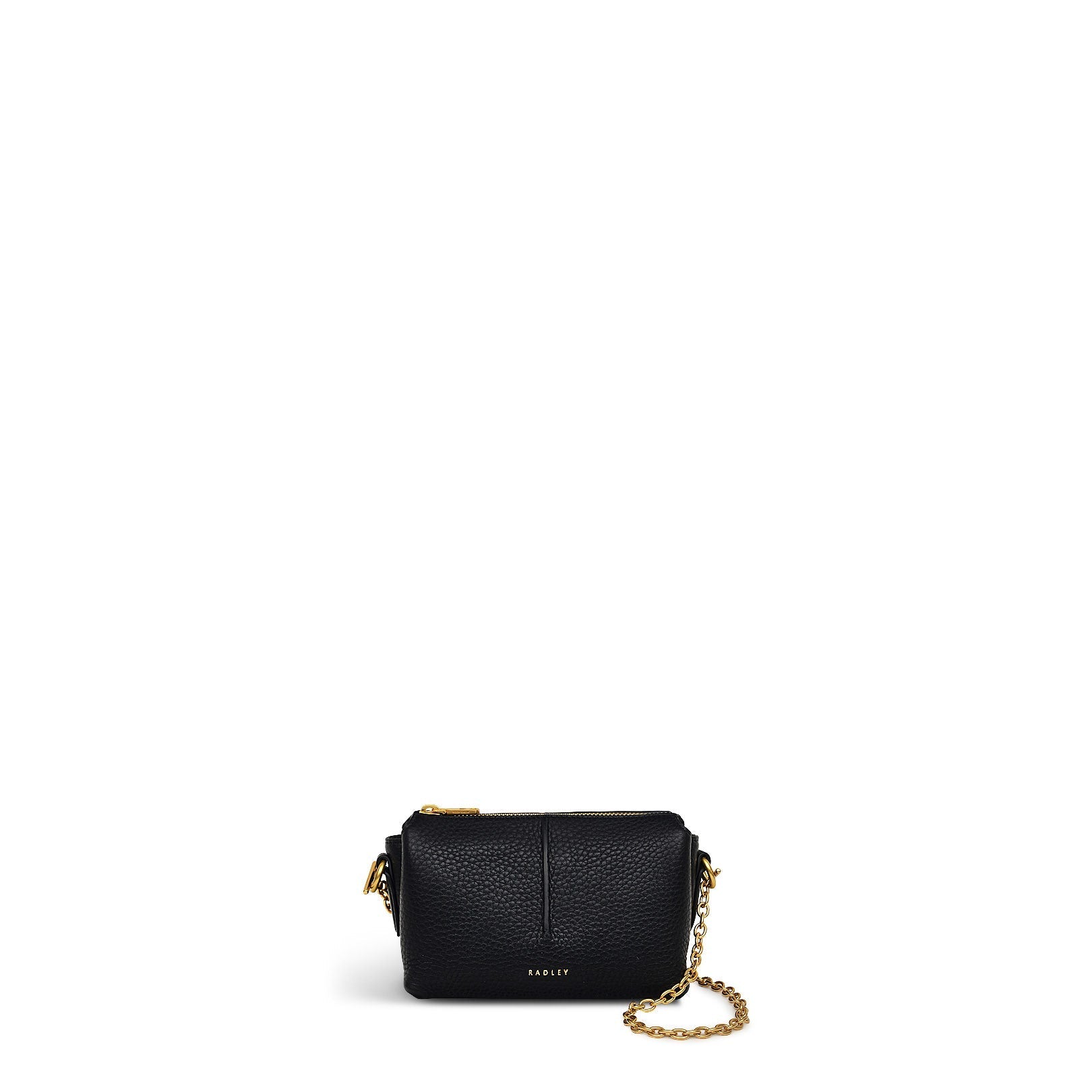 Hillgate Place Leather Mini Ziptop Crossbody Bag in Black - H2156001