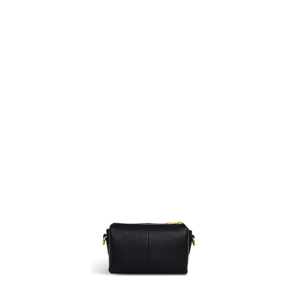 Hillgate Place Leather Mini Ziptop Crossbody Bag in Black - H2156001