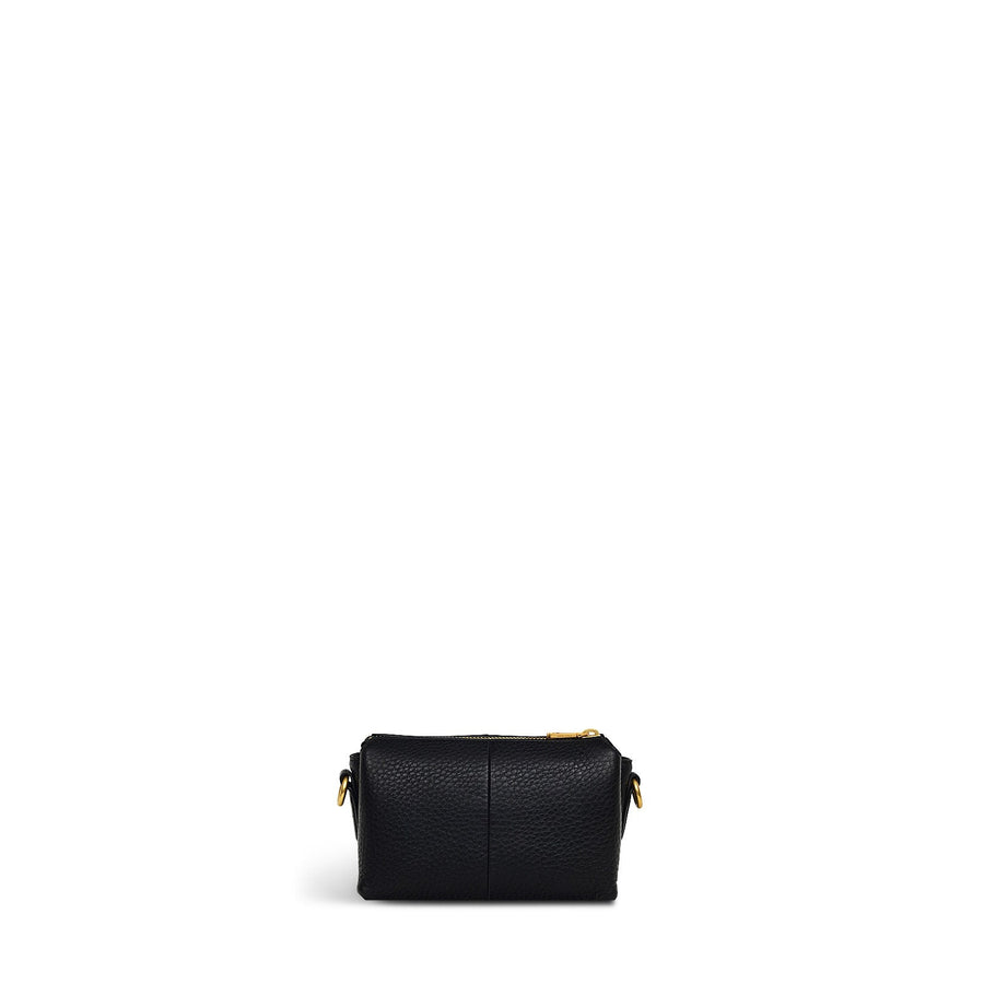 Hillgate Place Leather Mini Ziptop Crossbody Bag in Black - H2156001
