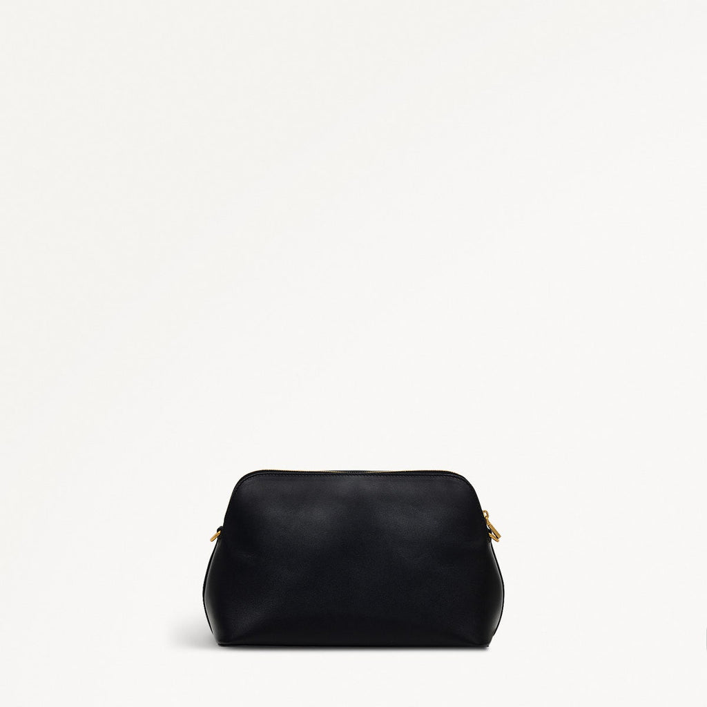 Liverpool Street Leather Medium Ziptop Crossbody Bag in Black - H2167001