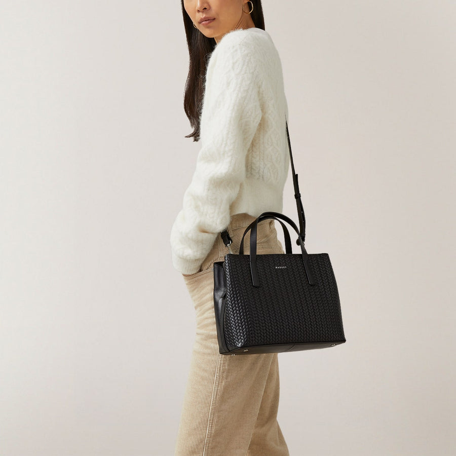 Dukes Place - Weave Medium Ziptop Grab Black - H2172001